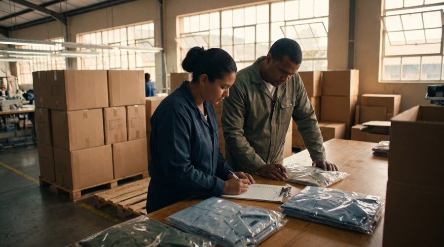Quality check on the factory floor