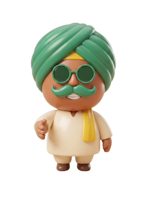 Lalaaji mascot welcoming you to the network