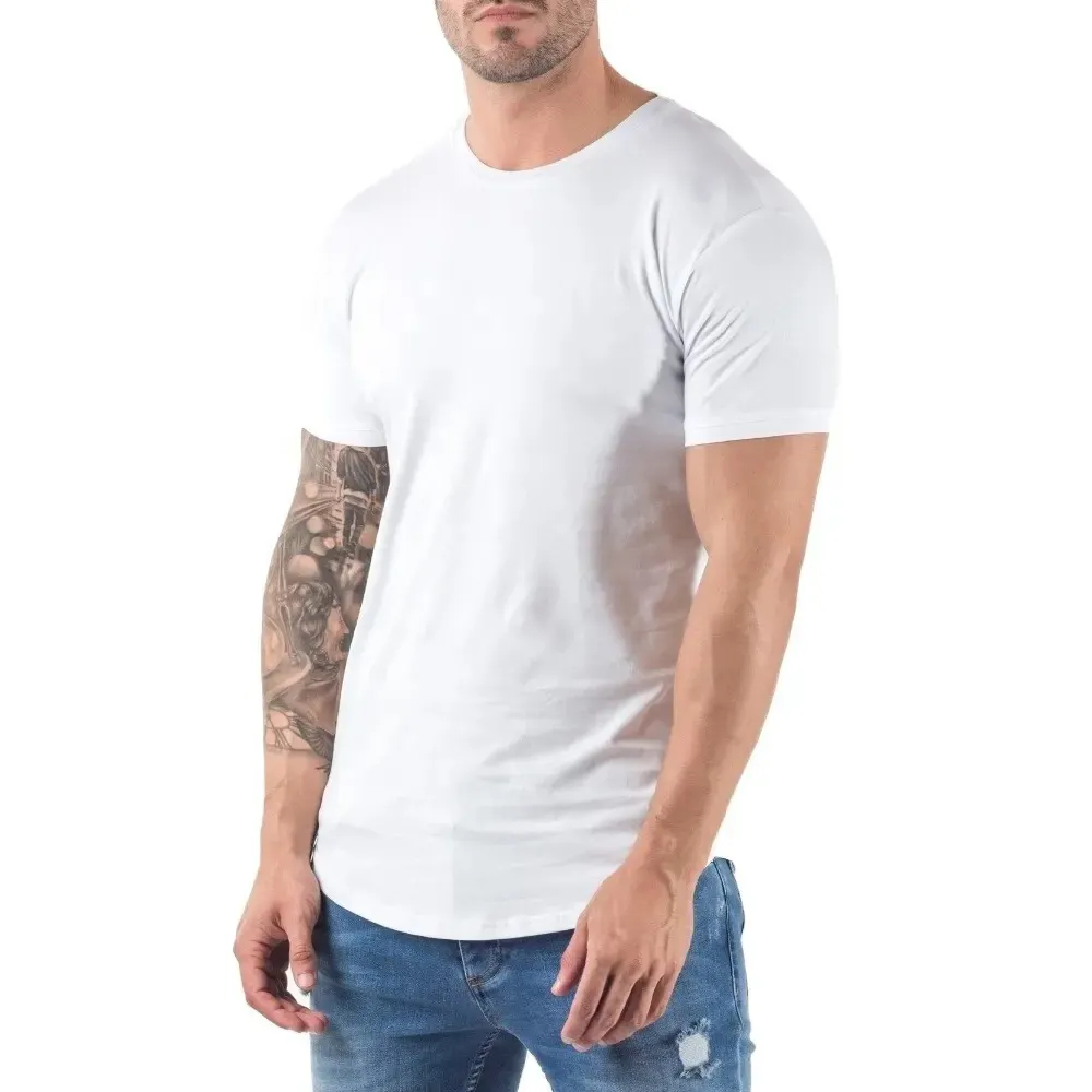 Custom muscle men gym t shirts Custom your own logo t shirt mens gym fitness bodybuilding gym shirt - view 5