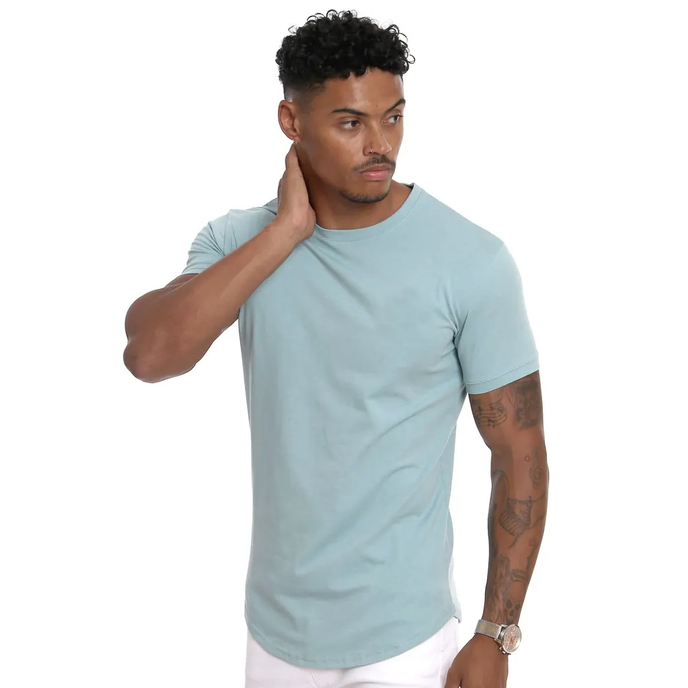 Muscle Fit Men Gym T shirt Polyester Stretchy Casual Crewneck Slim Top Selling Men gym t shirt - view 4