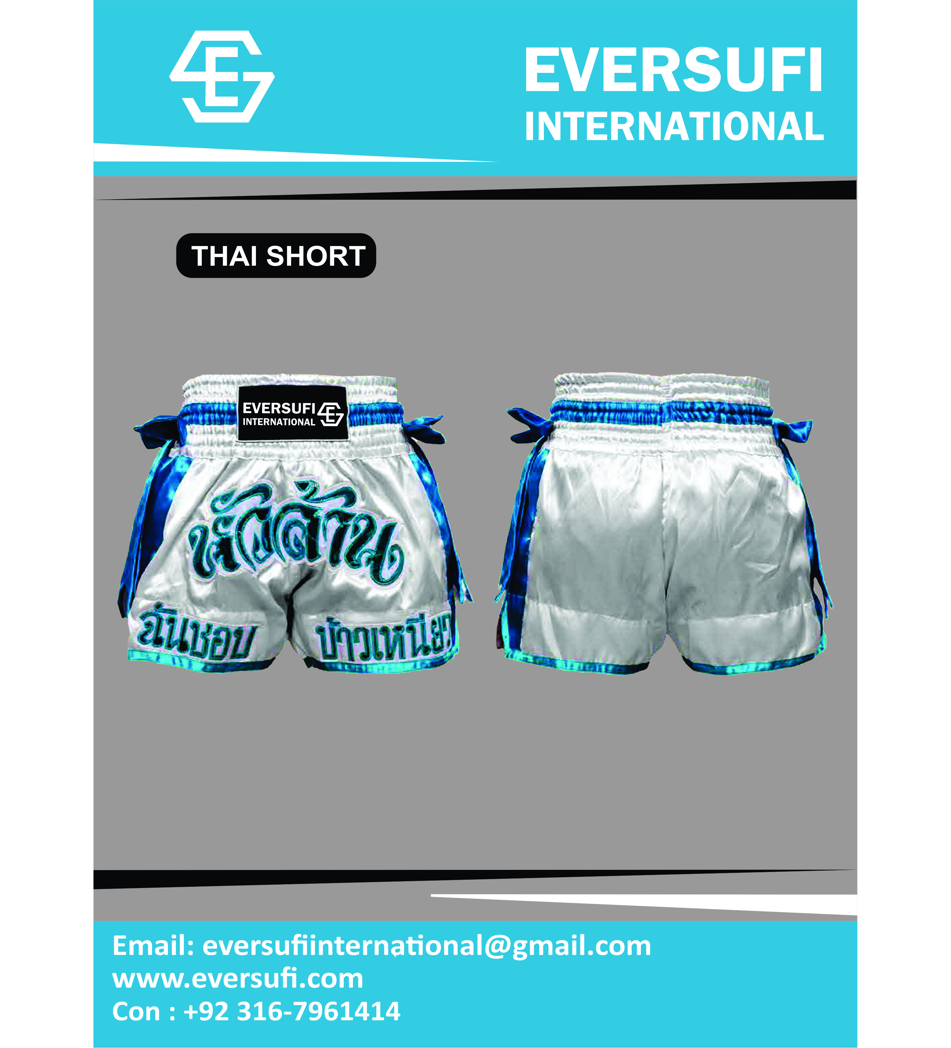 Muay Thai Shorts Lazer Cutting Sublimation