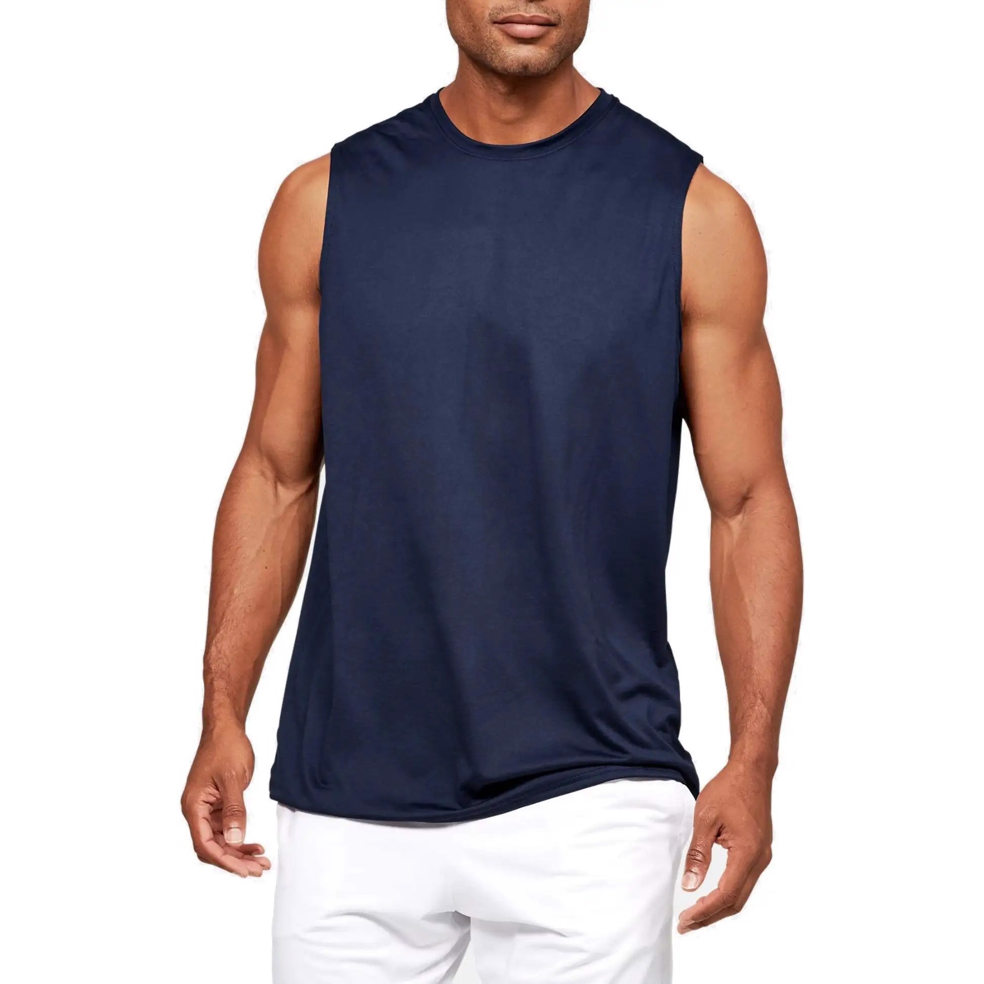  Men Summer Plain Blank Cotton Vest Tank Top Gym Clothing Bodybuilding Men Tank Top - view 9