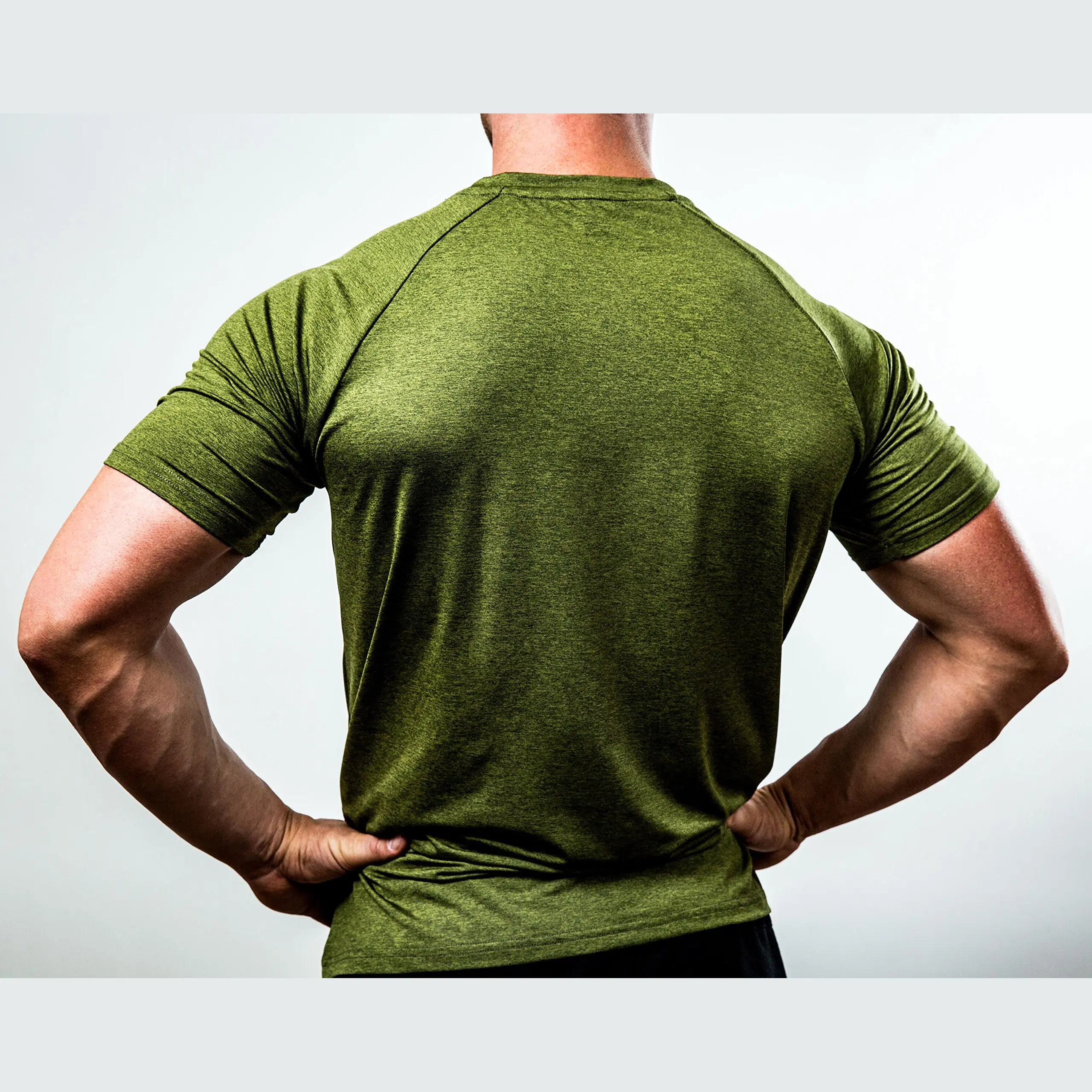 Custom Logo Plus Size Men's T Shirt Breathable Quick Dry Running t-shirts Sports Gym Fitness Shirts - view 3