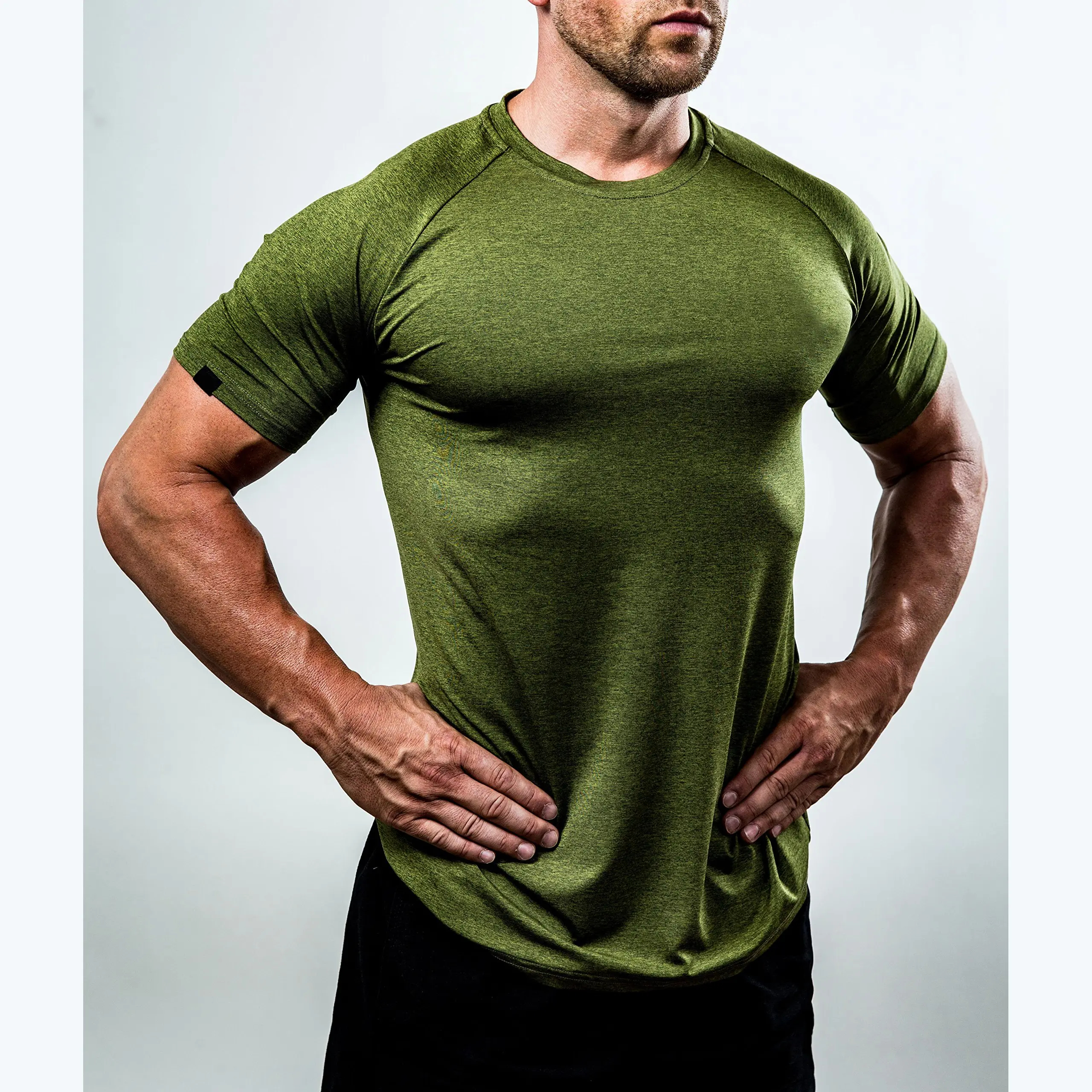 Custom Logo Plus Size Men's T Shirt Breathable Quick Dry Running t-shirts Sports Gym Fitness Shirts - view 8