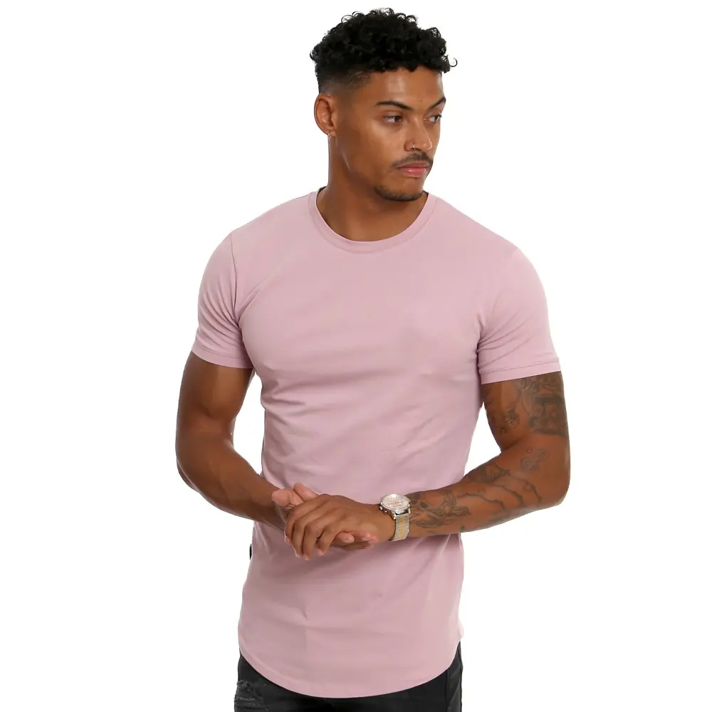 Cotton Men Gym Muscle Short Sleeve Fit T Shirts Running Compression Tops Breathable Drop Shoulder 