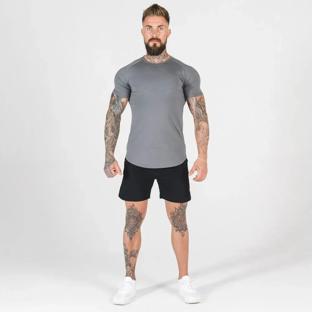 Fitness Breathable Quick Dry Gym Sport T shirt / Men Body Fit Breathable Sweat Wicking Gym T shirt - view 2