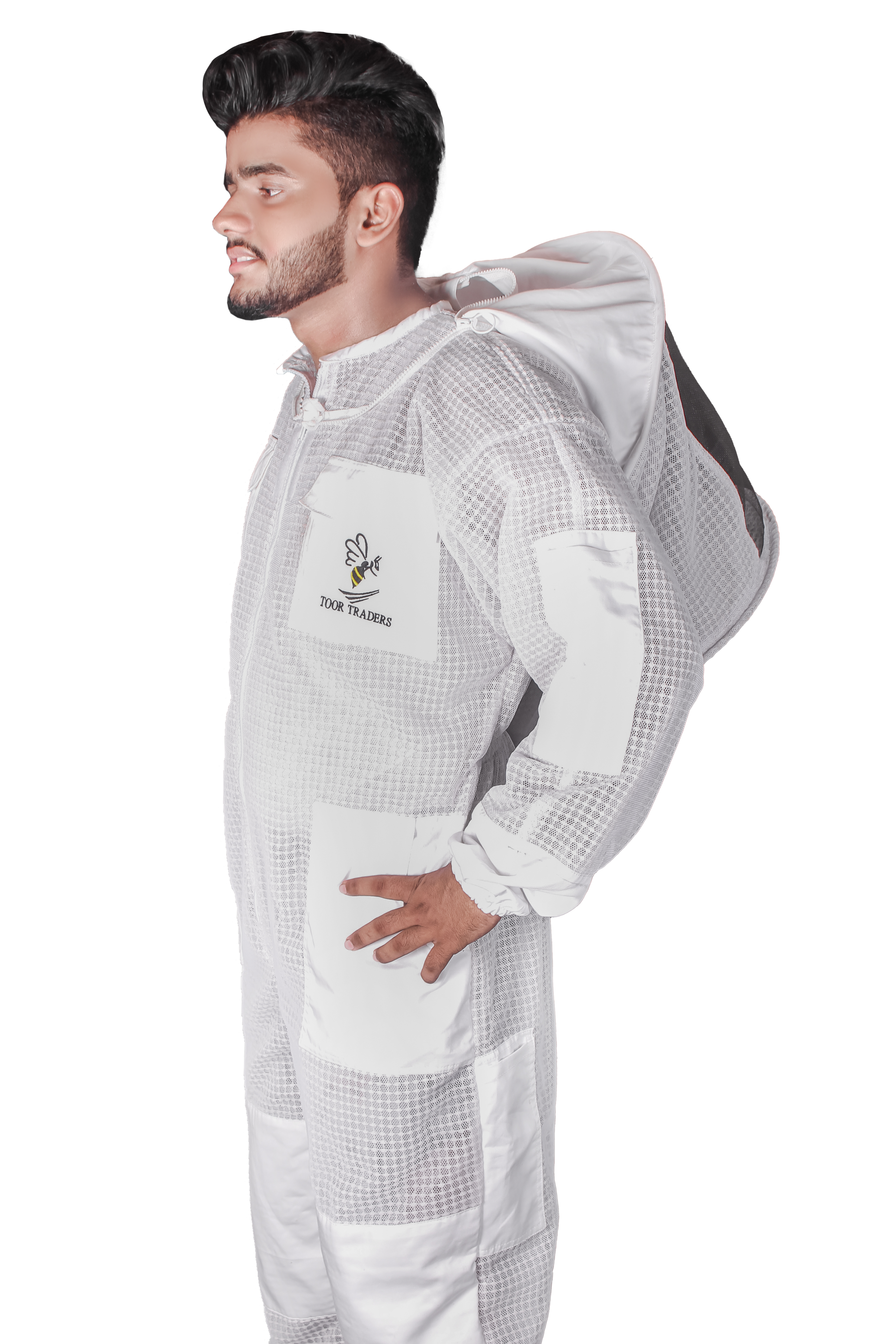 3 Layers Ultra Breeze Ventilated Beekeeping Bee Suit for Unisex Beekeepers with Round / Fencing Veil - view 2