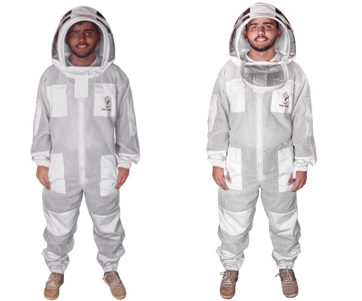 3 Layers Ultra Breeze Ventilated Beekeeping Bee Suit for Unisex Beekeepers with Fencing Veil