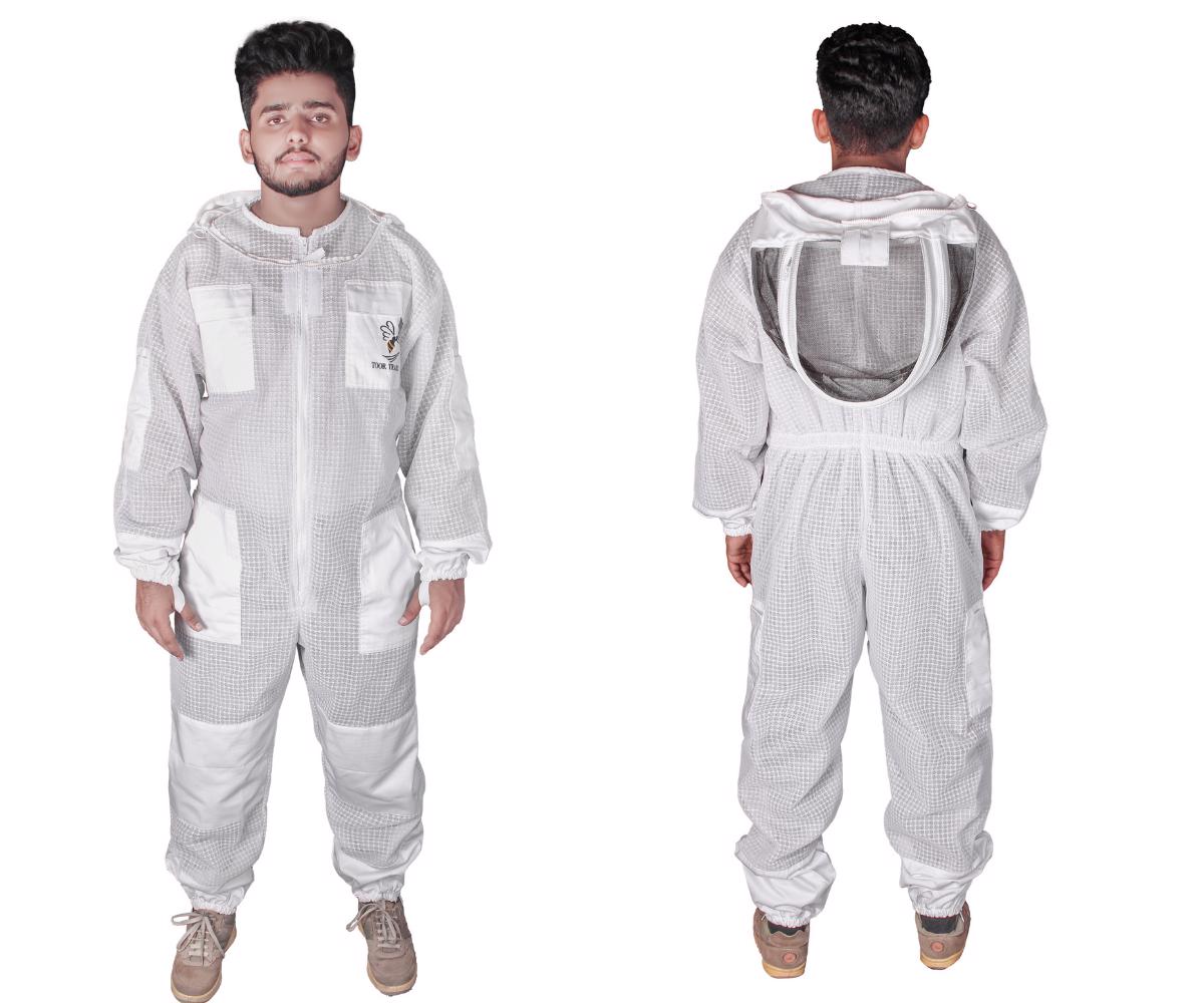 3 Layers Ultra Breeze Ventilated Beekeeping Bee Suit for Unisex Beekeepers with Fencing Veil - view 2