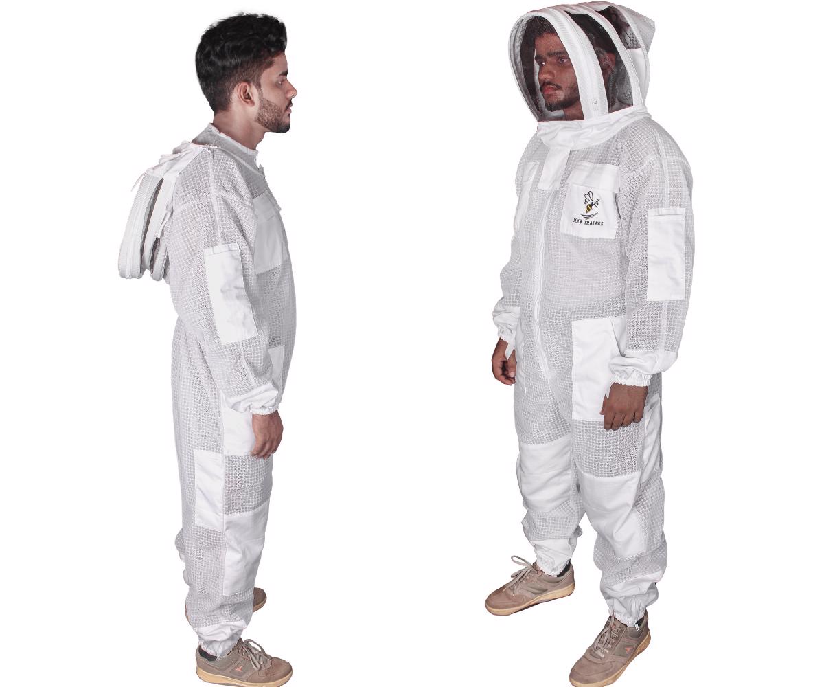3 Layers Ultra Breeze Ventilated Beekeeping Bee Suit for Unisex Beekeepers with Fencing Veil - view 3
