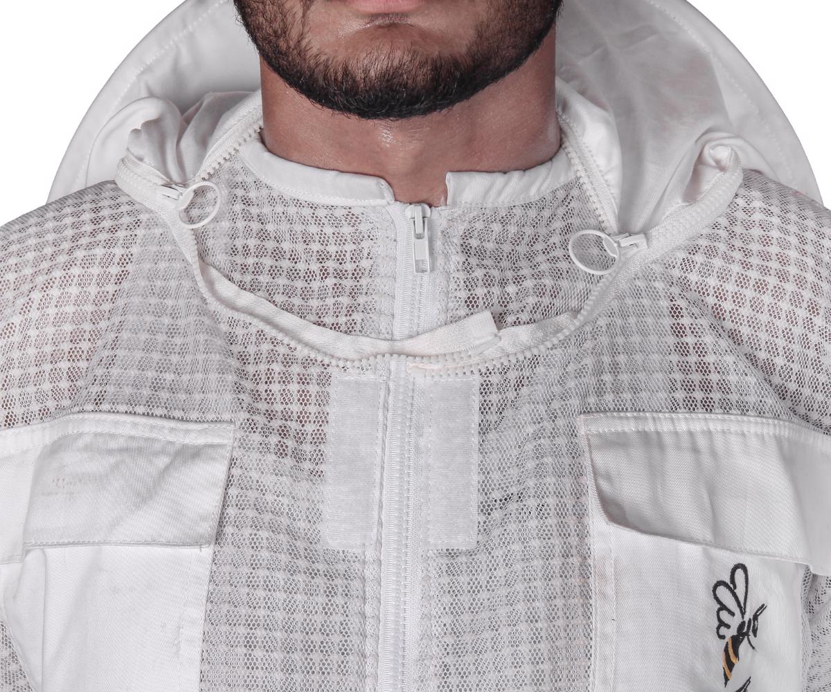 3 Layers Ultra Breeze Ventilated Beekeeping Bee Suit for Unisex Beekeepers with Fencing Veil - view 6
