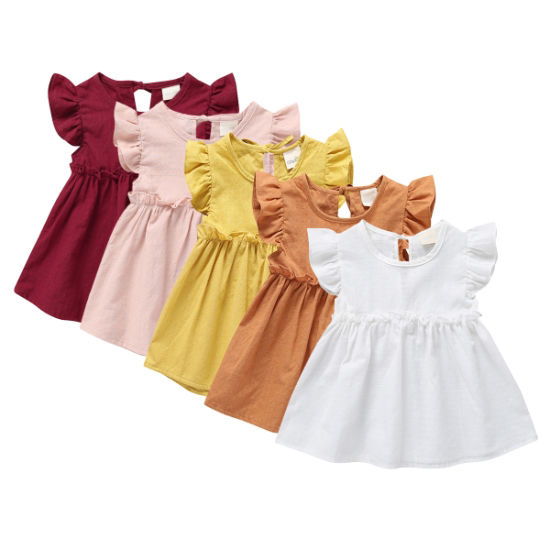 New Arrival Summer Sleeveless Ruffle Kid Bamboo Viscose Newborn Baby Girl