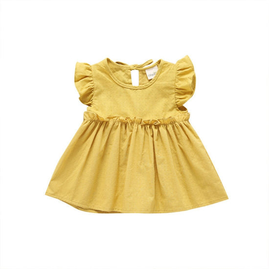 New Arrival Summer Sleeveless Ruffle Kid Bamboo Viscose Newborn Baby Girl - view 3