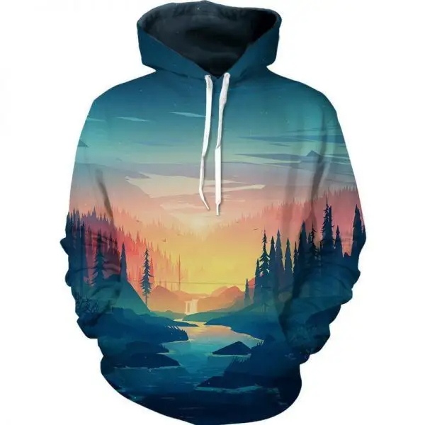 Men Sublimation Hoodie For Causal Wear Sublimation Hoodie Full-sublimated Pullover Hoodies