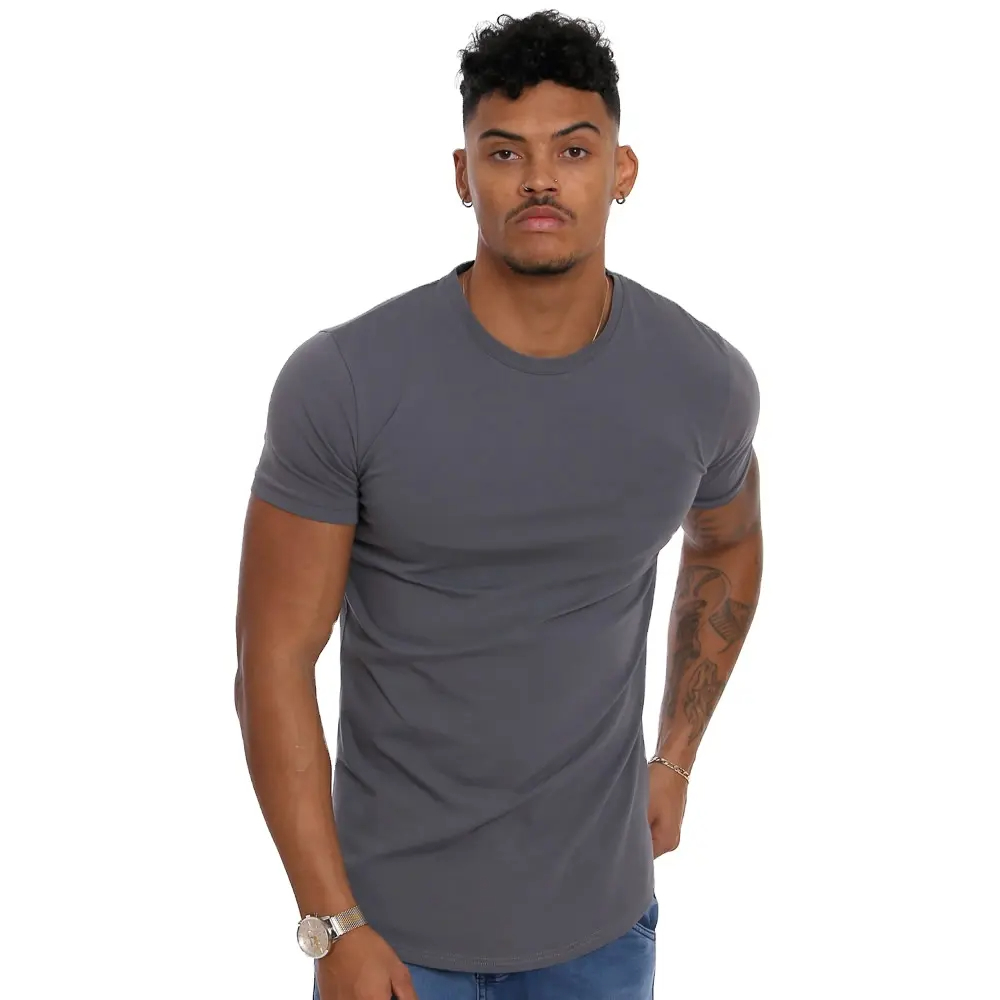 Gym T Shirts Crewneck Running Fitness T-Shirt Workout Athletic Gym Sport Mens T Shirt
