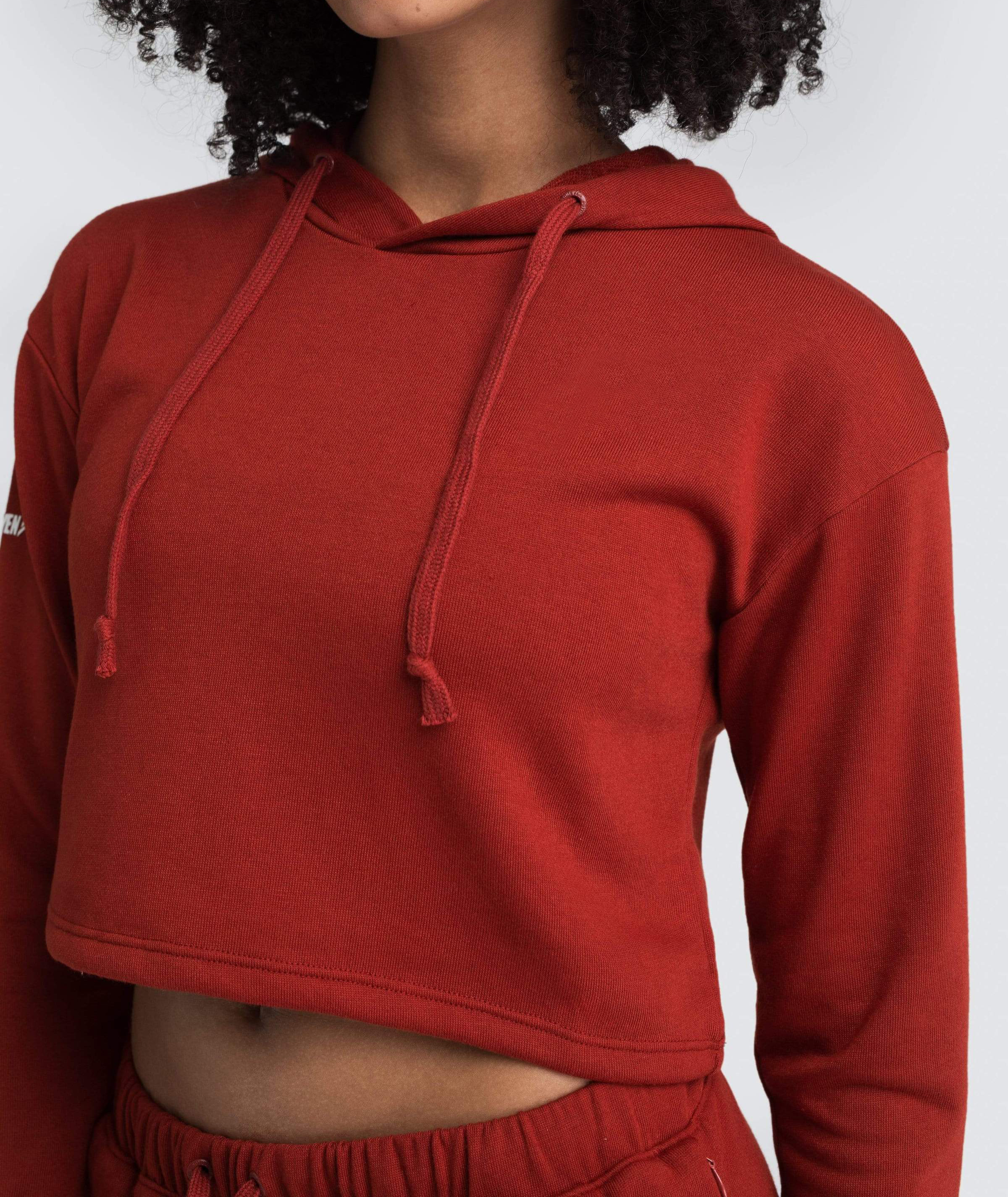 Women Crop Tops Hoodies Maroon CTH01 - view 3