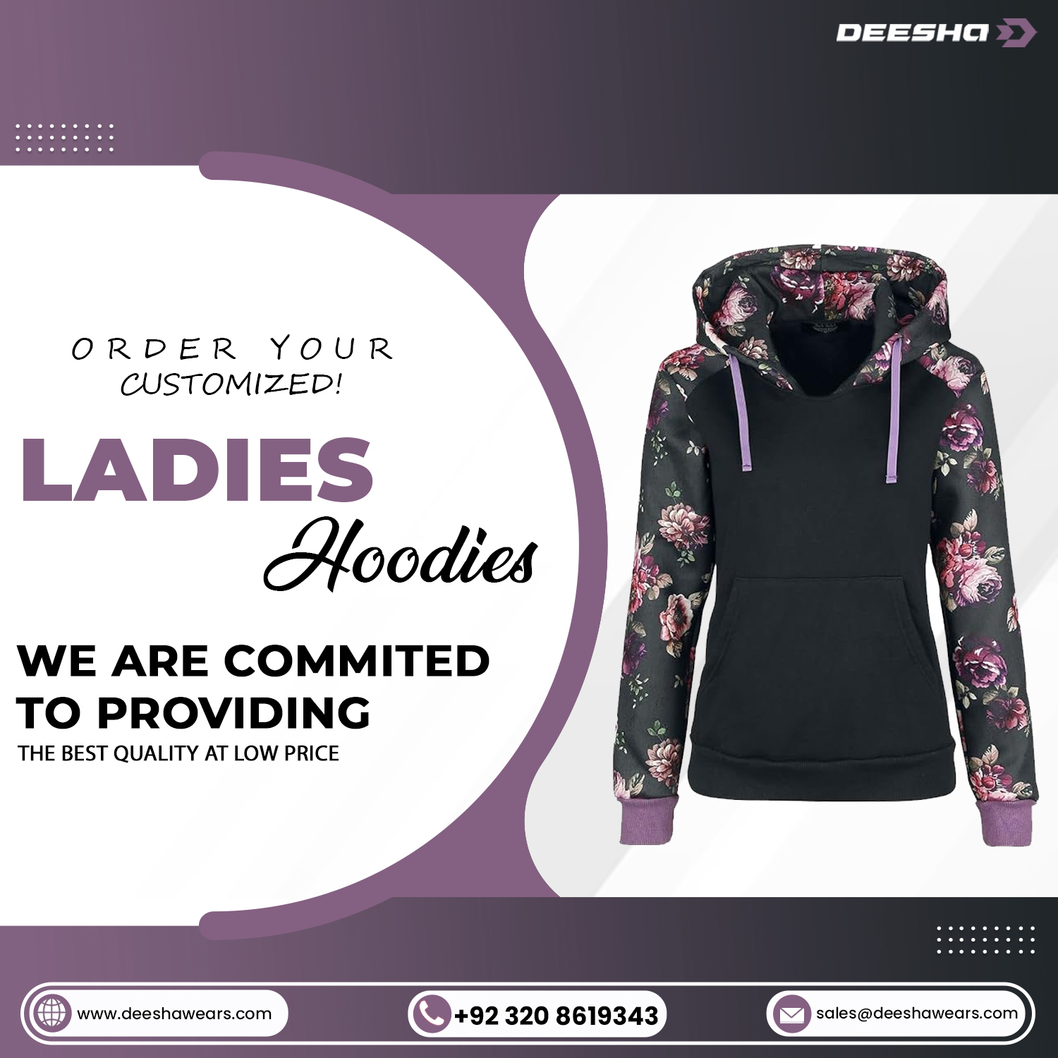 Women Crop Tops Hoodies Maroon CTH01 - view 6
