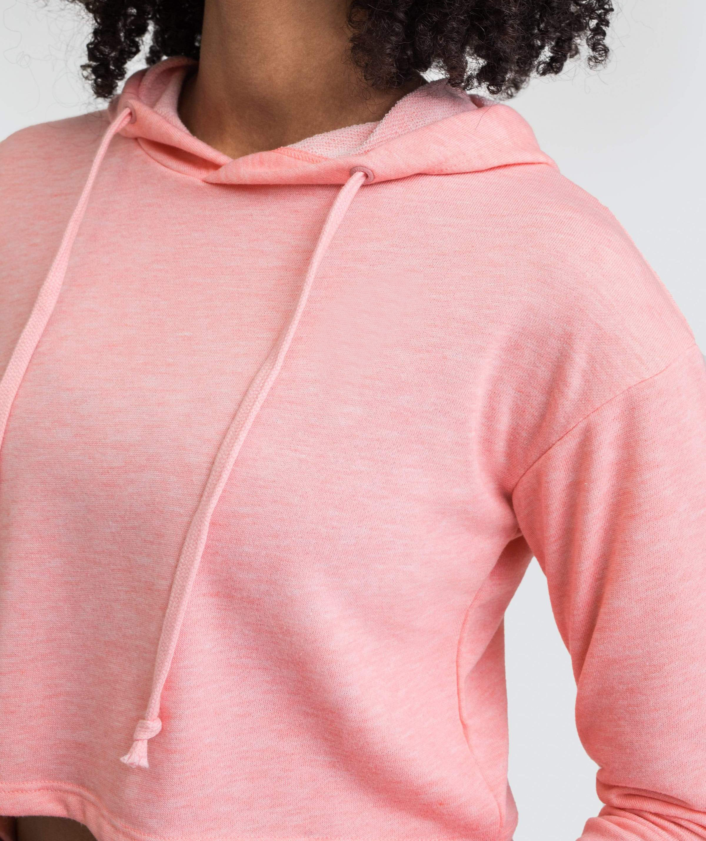 Women Crop Tops Hoodies Light Pink CTH03