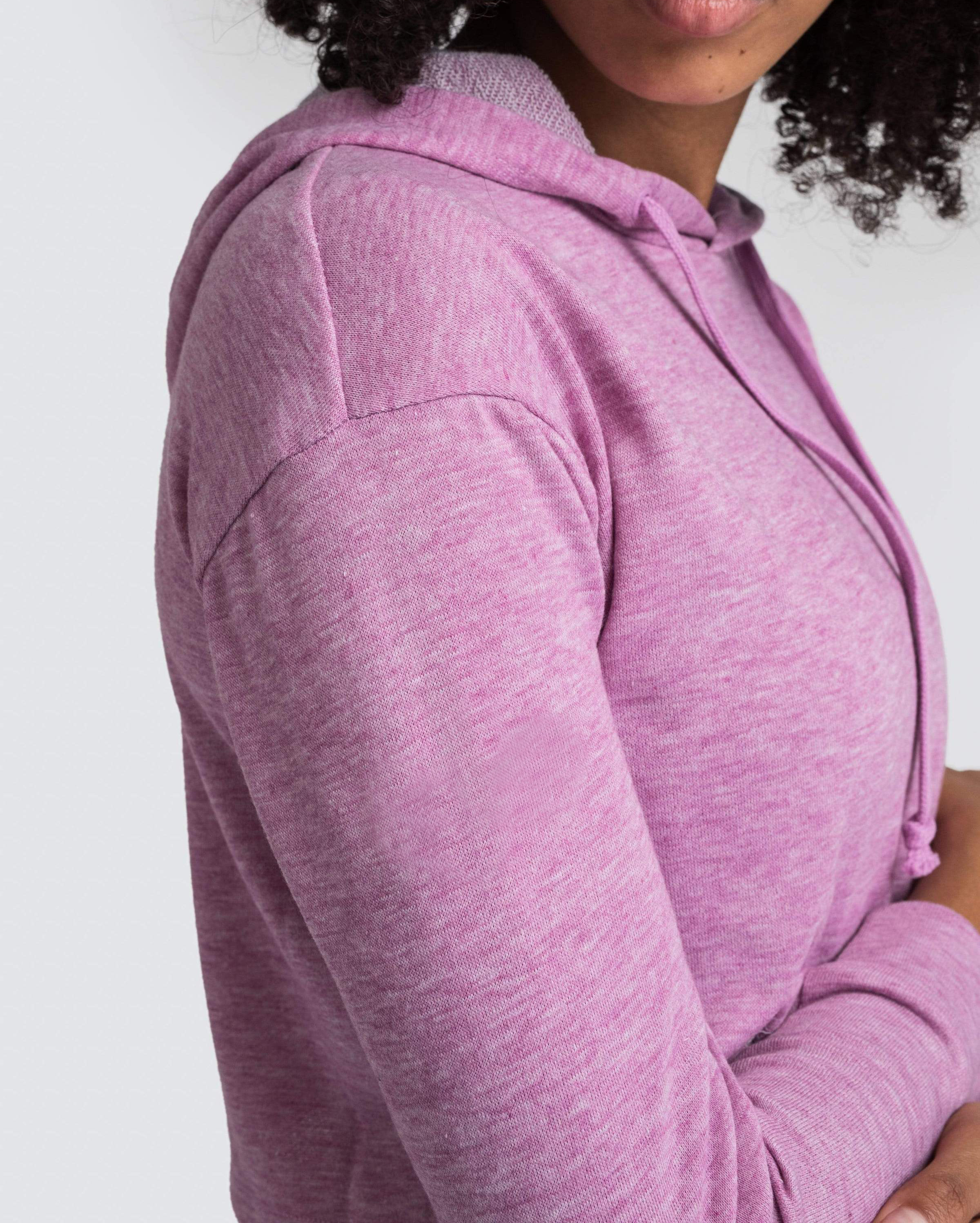 Women Crop Tops Hoodies light Purple CTH05