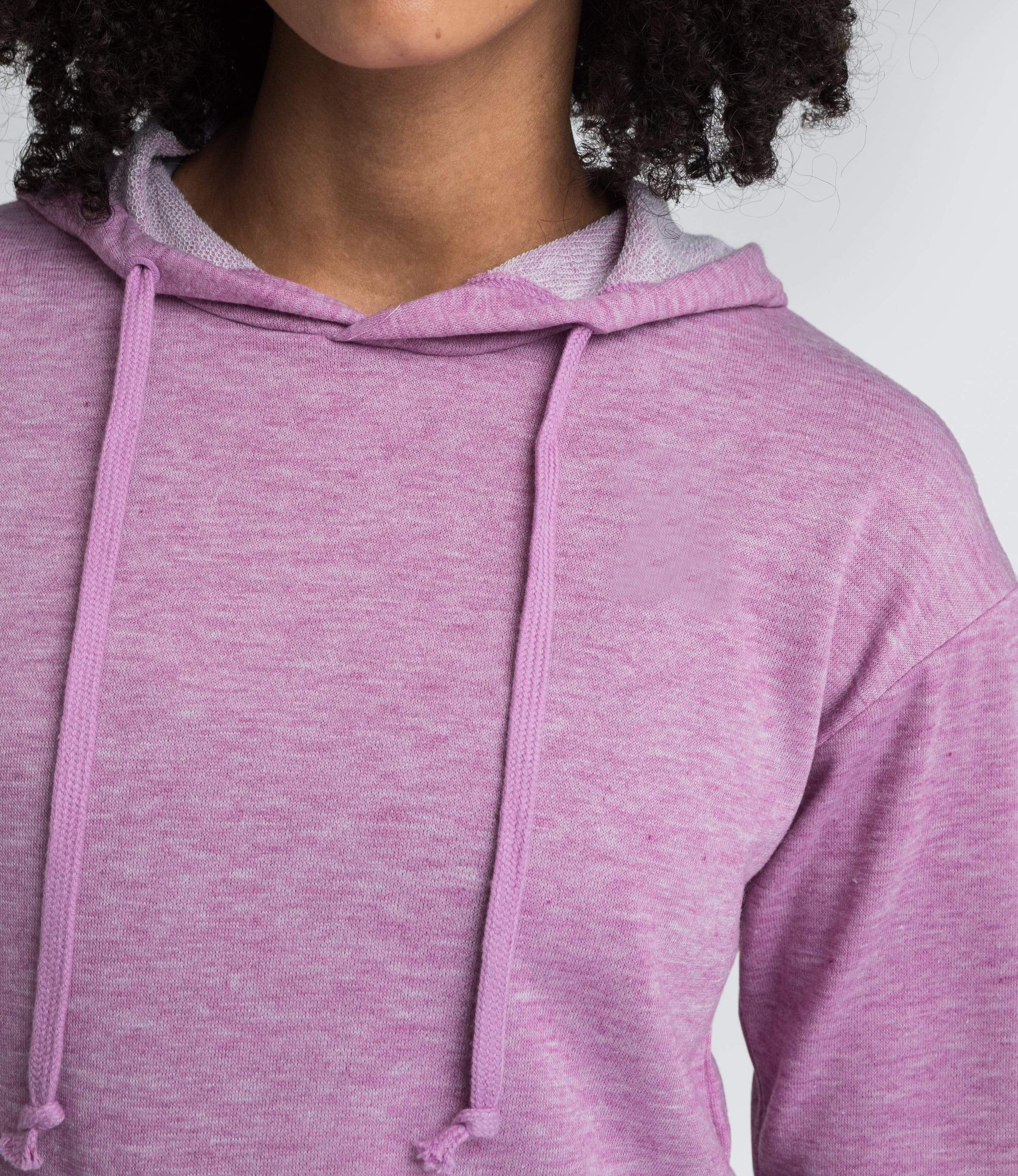 Women Crop Tops Hoodies light Purple CTH05 - view 2