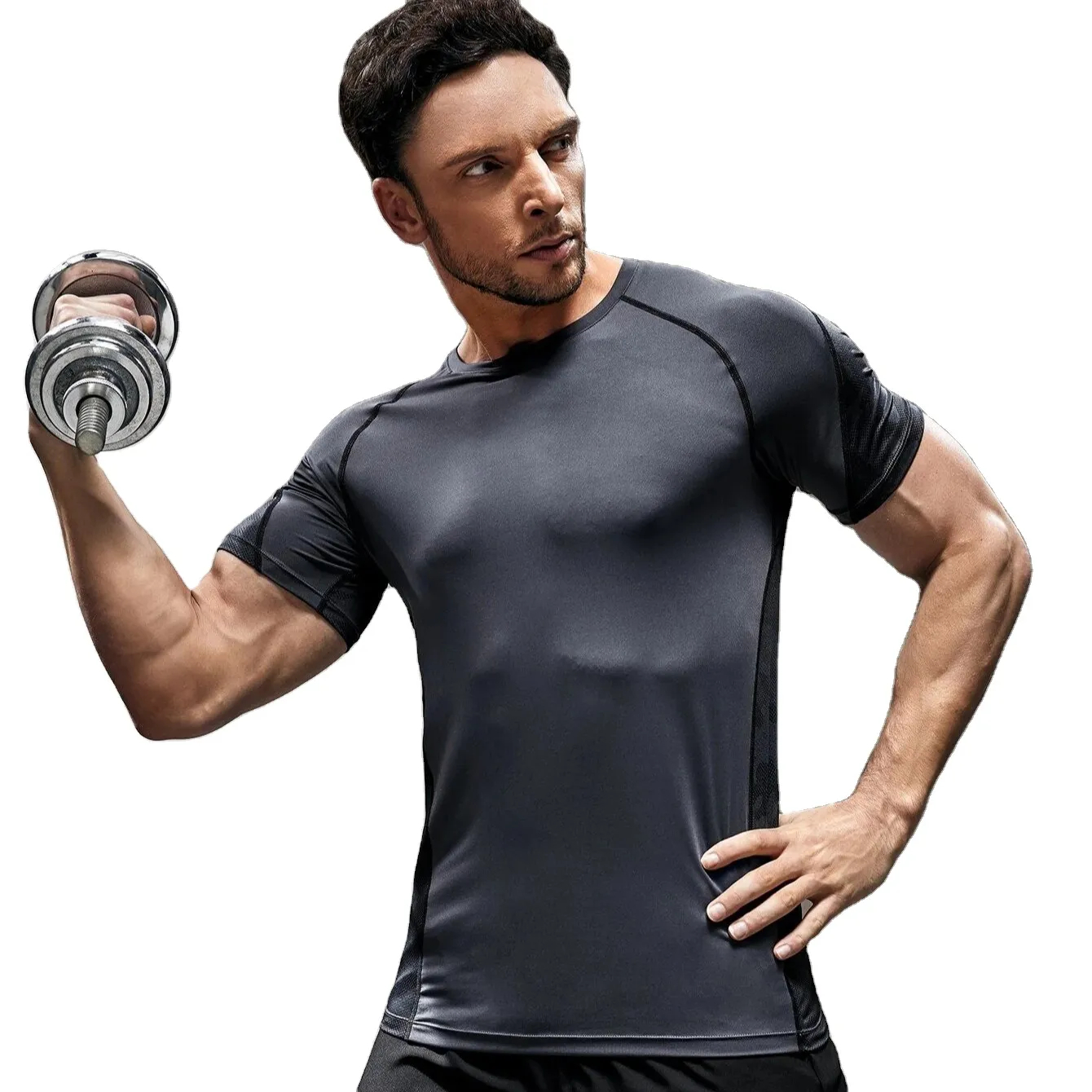 New Design Men Gym T Shirts High Quality Cotton Made Summer Slim Fit T Shirts For Sale