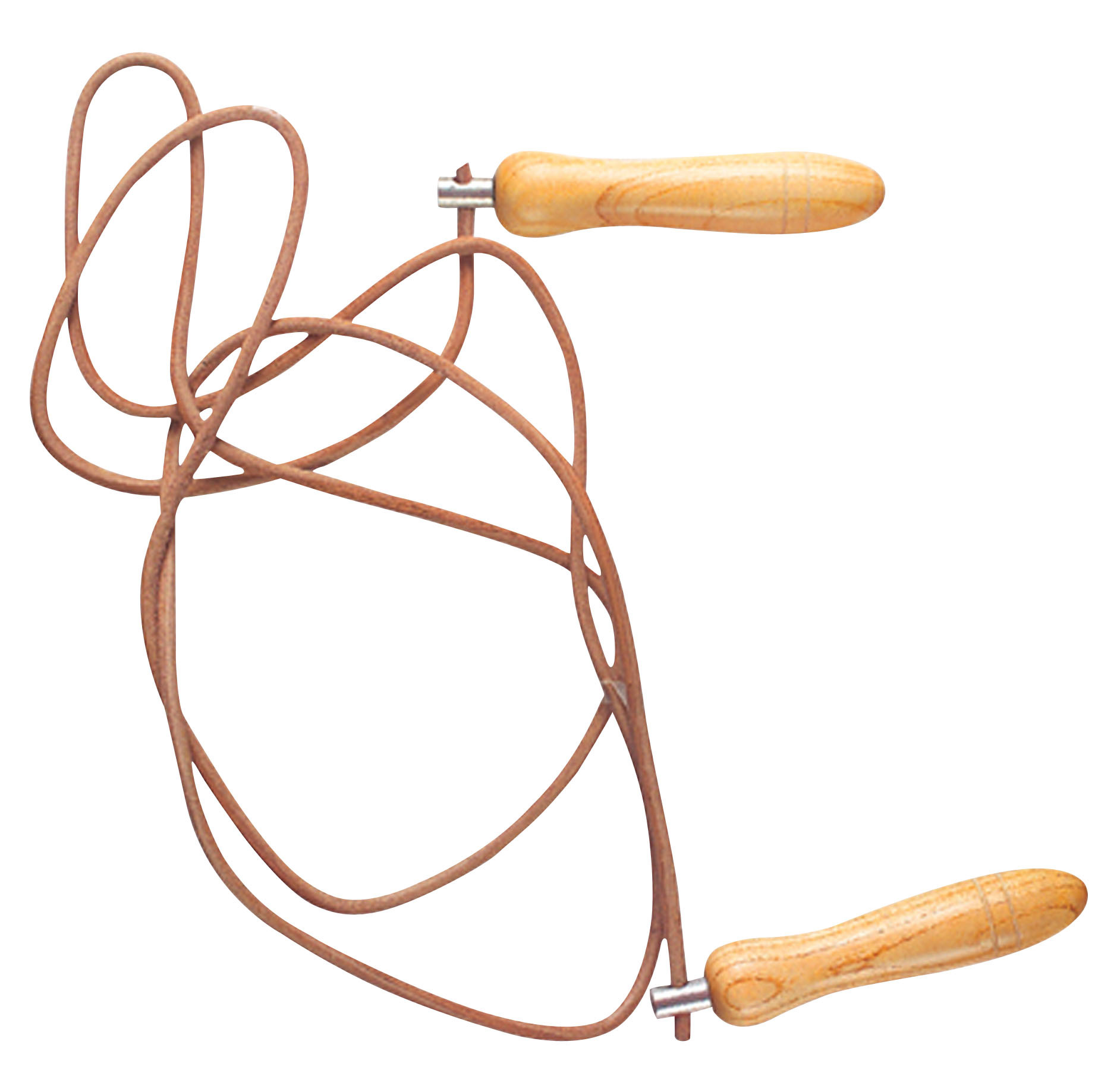 Leather Skipping Rope With Wooden Handel