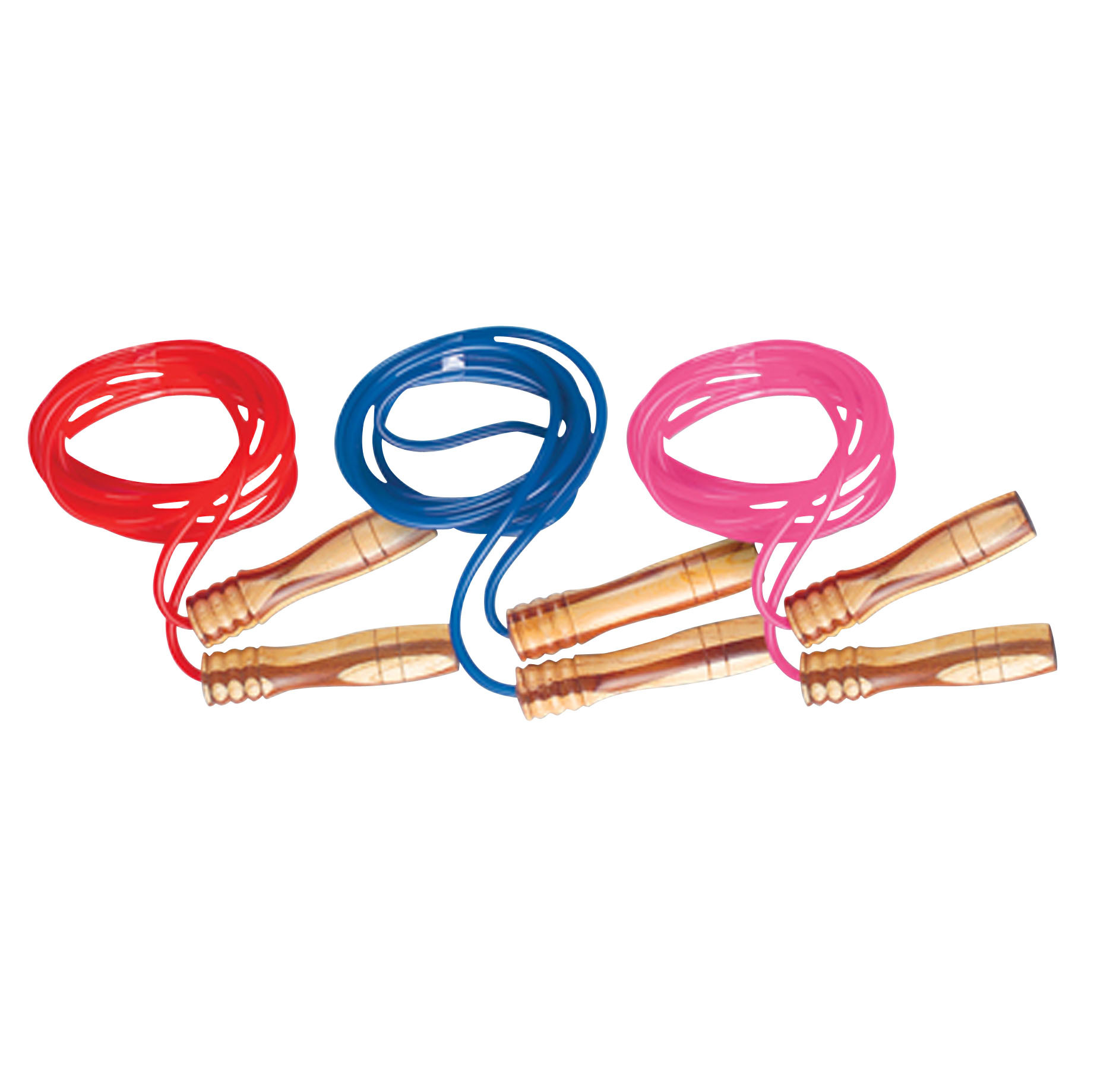 Leather Skipping Rope With Wooden Handel - view 2