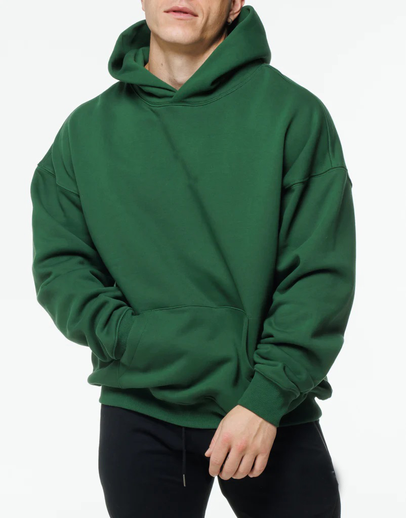Men Custom made Plain Pullover Hoodies Oversize Black Hoodies - view 2