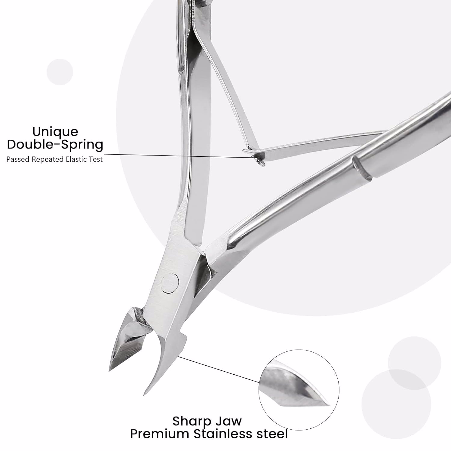 Professional Cuticle Trimmer Nail Cuticle Cutter Stainless Steel Cuticle Nippers with Sharp Blades - view 2