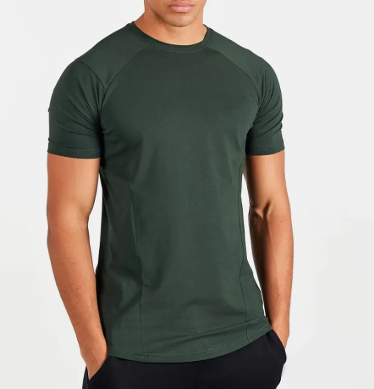 OEM Wholesale 95% Cotton 5% Elastane Men's Slim Fit Tee Shirt