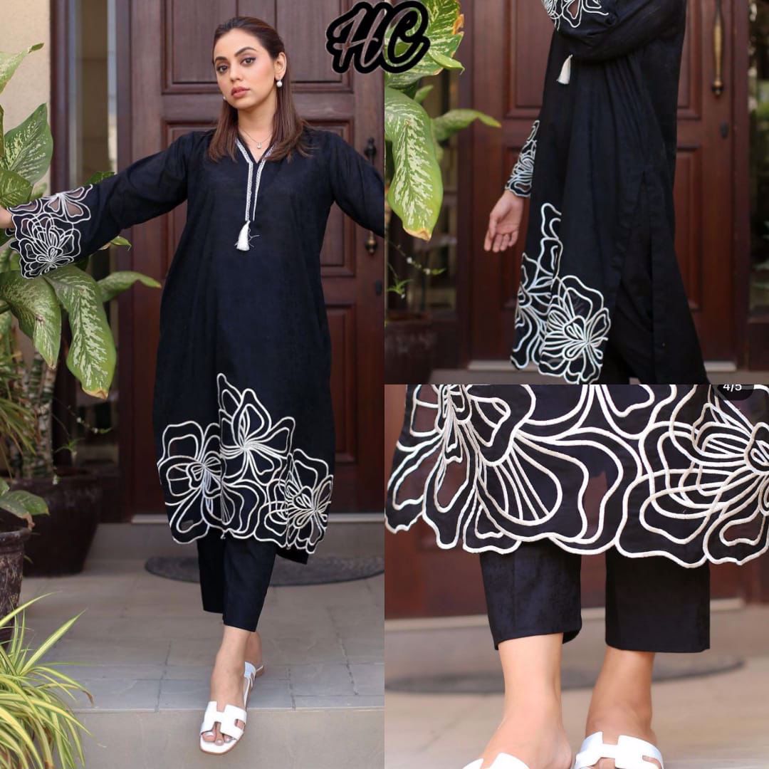 COTTON CUT WORK EMBROIDERY 2PCS SUIT - view 4