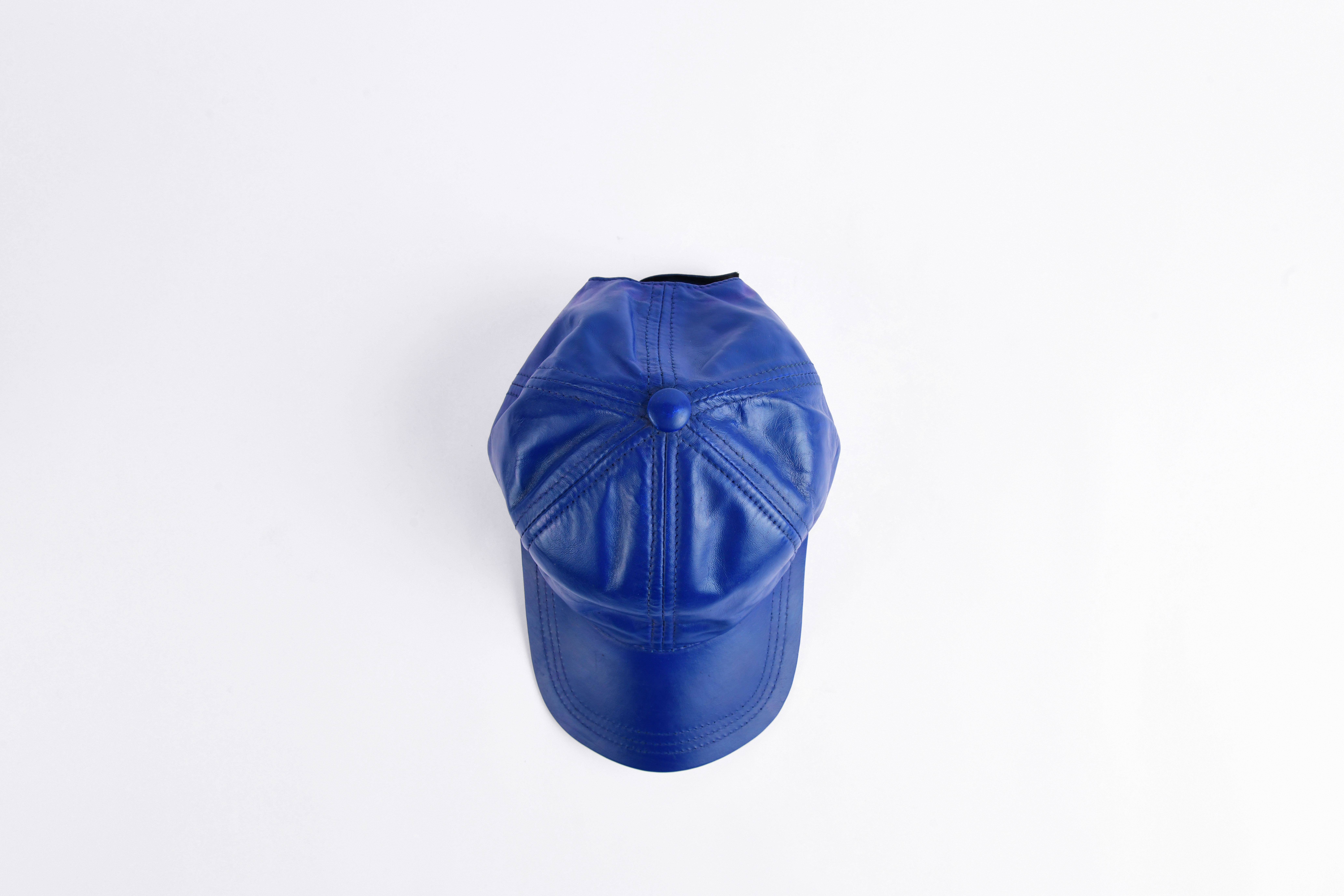 Genuine Leather Cap Black , Sheep Leather Cap - view 4