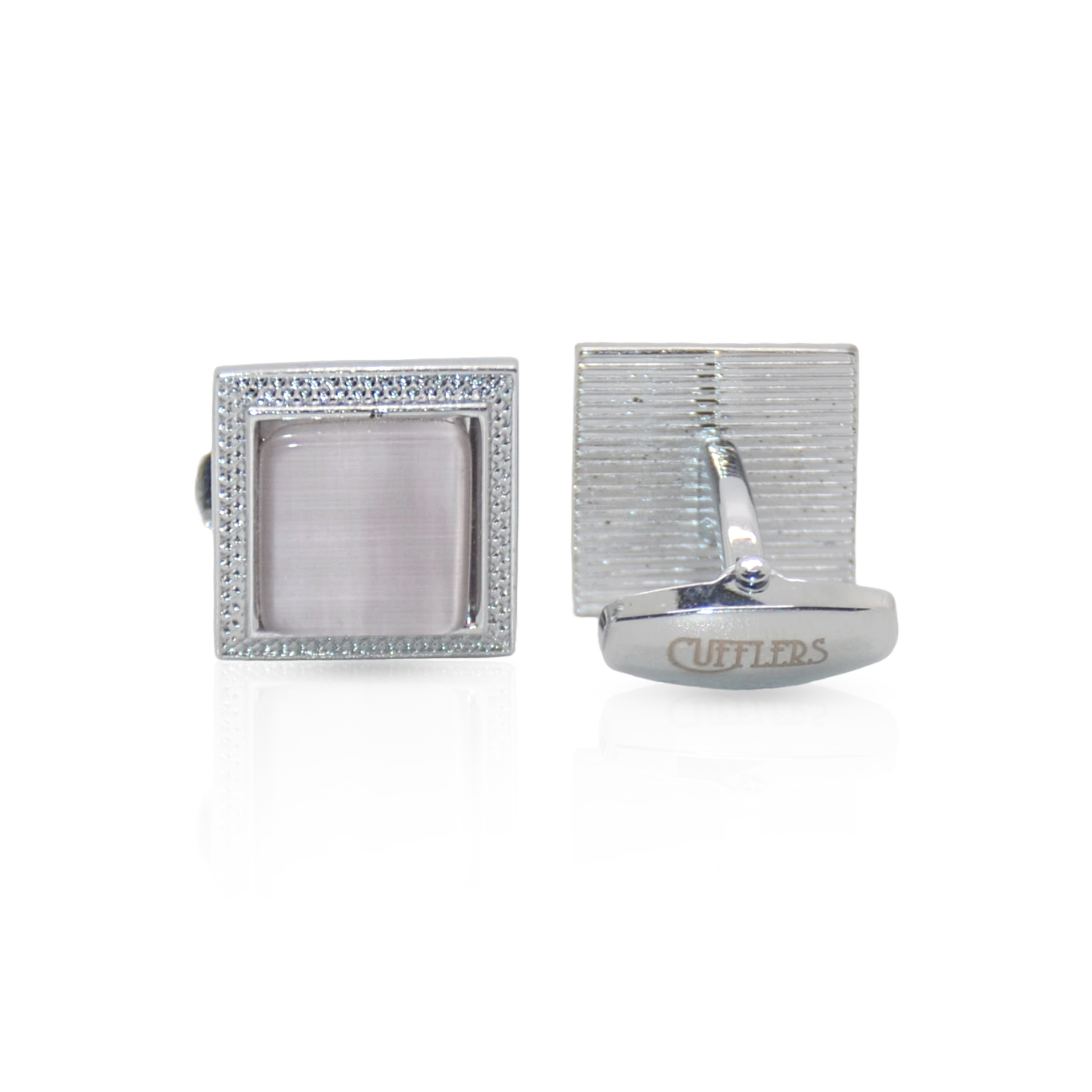 Cufflers Novelty Cufflinks Free Gift Box Silver Box Design – CU-2030 - view 2