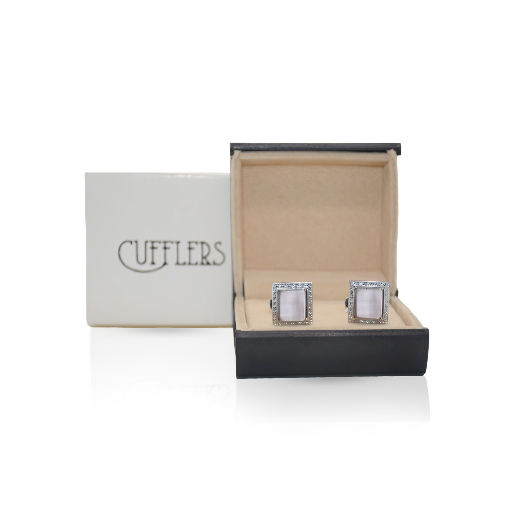 Cufflers Novelty Cufflinks Free Gift Box Silver Box Design – CU-2030 - view 5