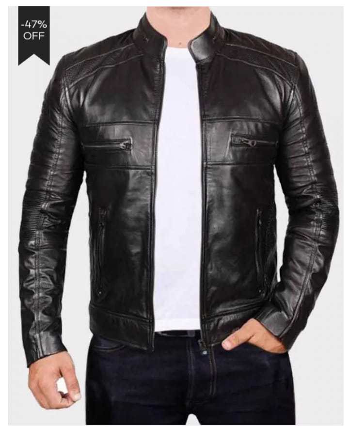 Cafe racer leather jacket 