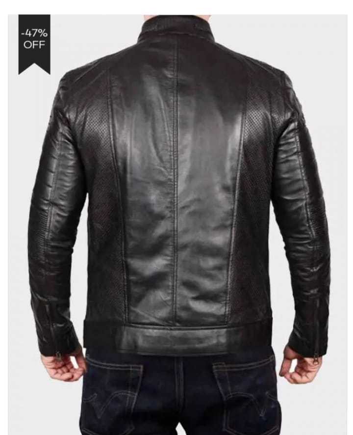 Cafe racer leather jacket  - view 2