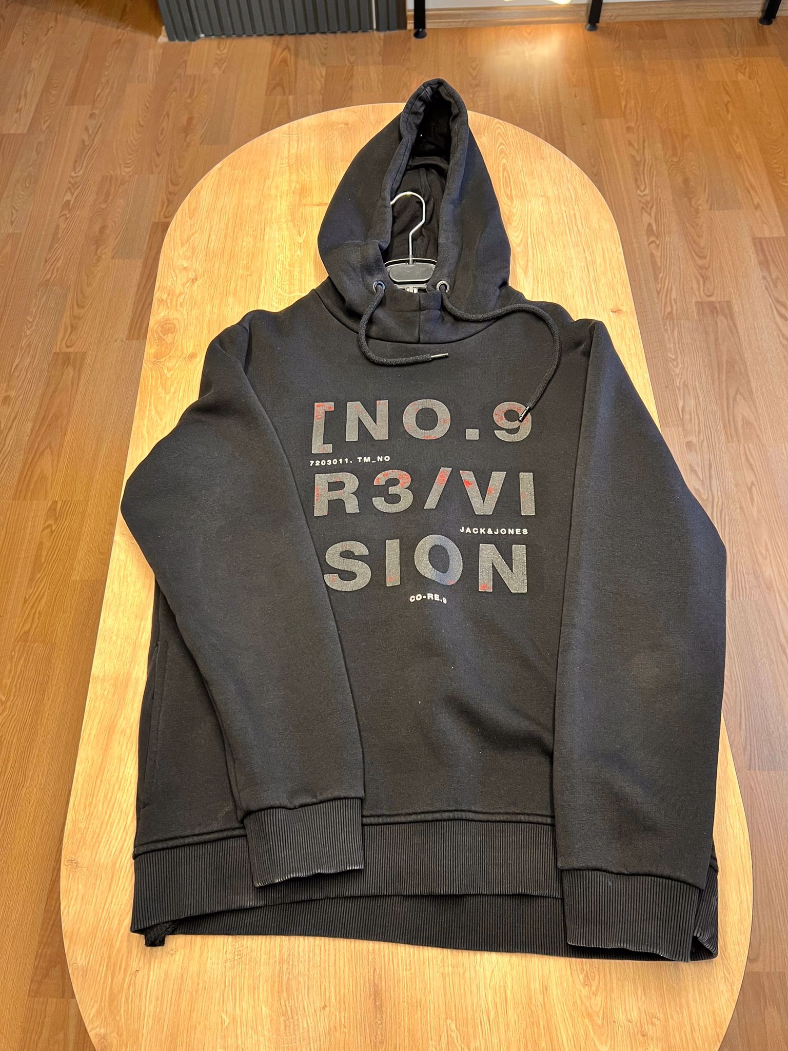 %100 cotton printed man hoodie - view 4