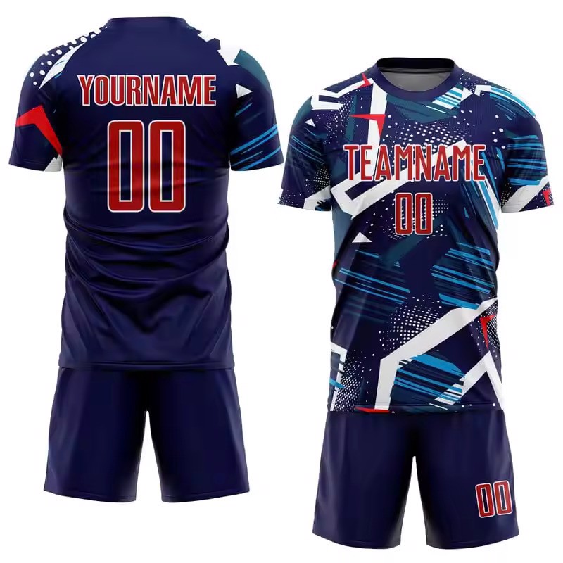 Factory Wholesale Sublimated Soccer Jersey Set Custom Soccer Uniform Football Jersey Kit - view 7