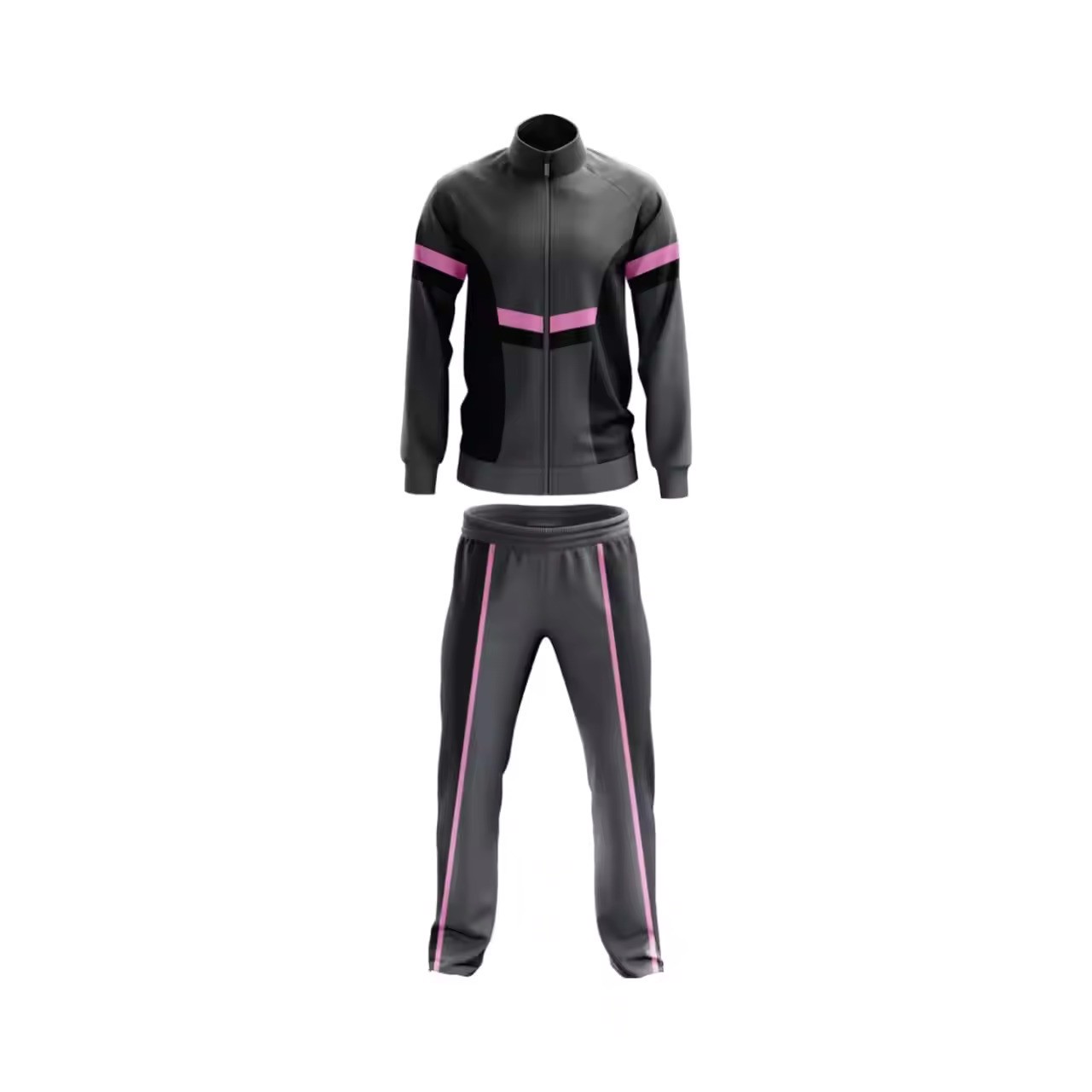 Wholesale Latest Design Tracksuit and Body-Lifter Yoga Plain Jacket & Trouser Tracksuit Set - view 3