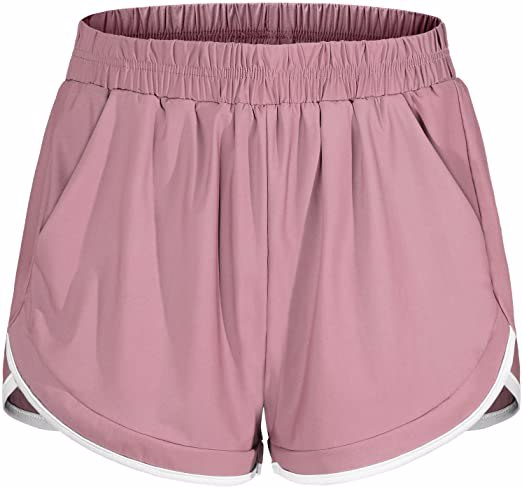 unisex amazing Hot selling Elastic Waist Double Layer Running Shorts for breathable comfortable
