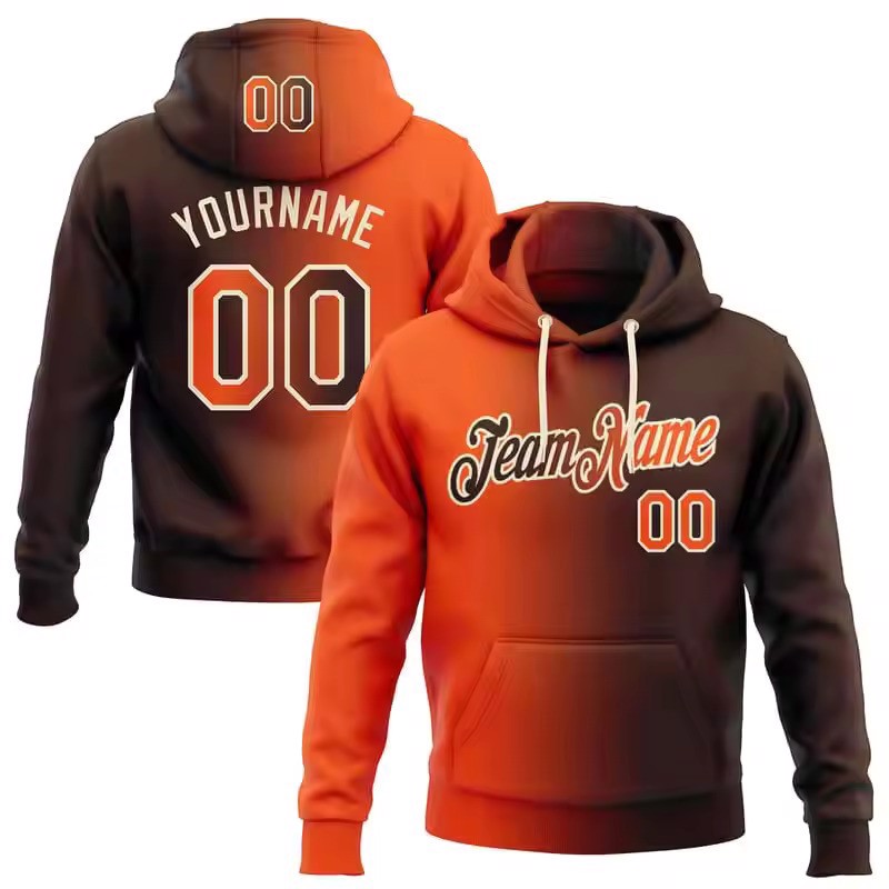 Customizable Sublimation Team Pullover Hoodie For Team with number and Names