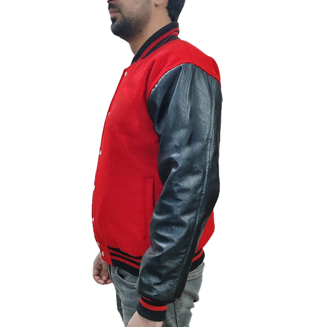 Customize Your Varsity jacket in Wool & PU Leather Sleeves for Style - view 2