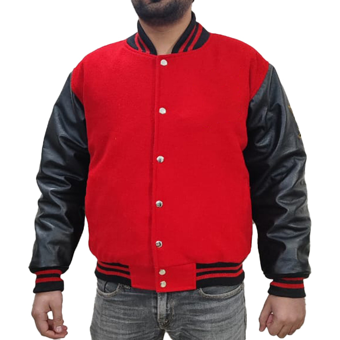 Customize Your Varsity jacket in Wool & PU Leather Sleeves for Style - view 4