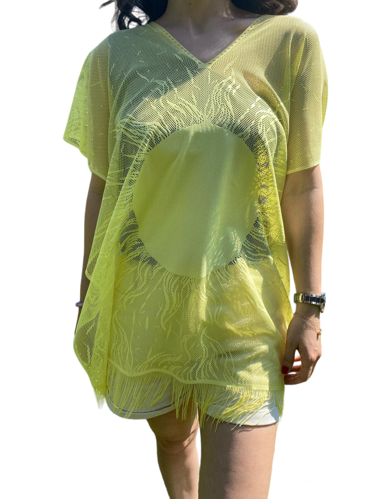  Pareo Bikini And Swimsuit Top Outfit Sun Pattern Yellow