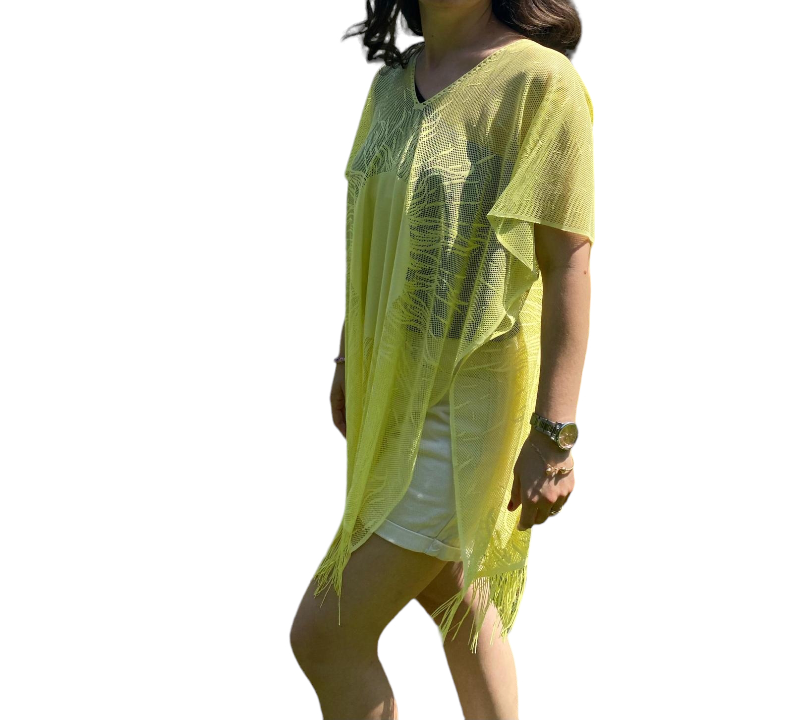  Pareo Bikini And Swimsuit Top Outfit Sun Pattern Yellow - view 3