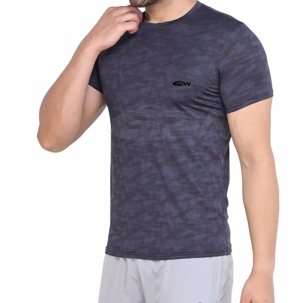 Best selling Slim Fit Gym Workout Short Sleeve Shirts Men′s Running Active T-Shirts 
