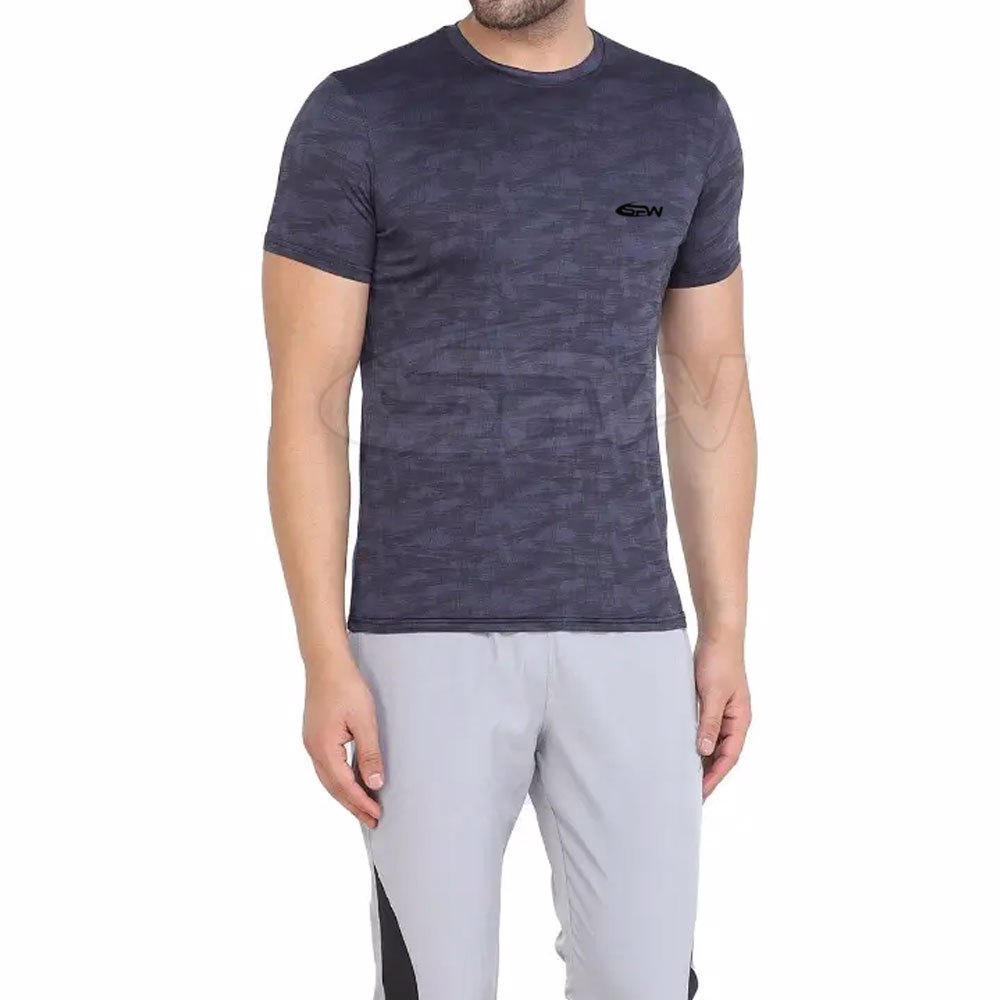 Best selling Slim Fit Gym Workout Short Sleeve Shirts Men′s Running Active T-Shirts  - view 2