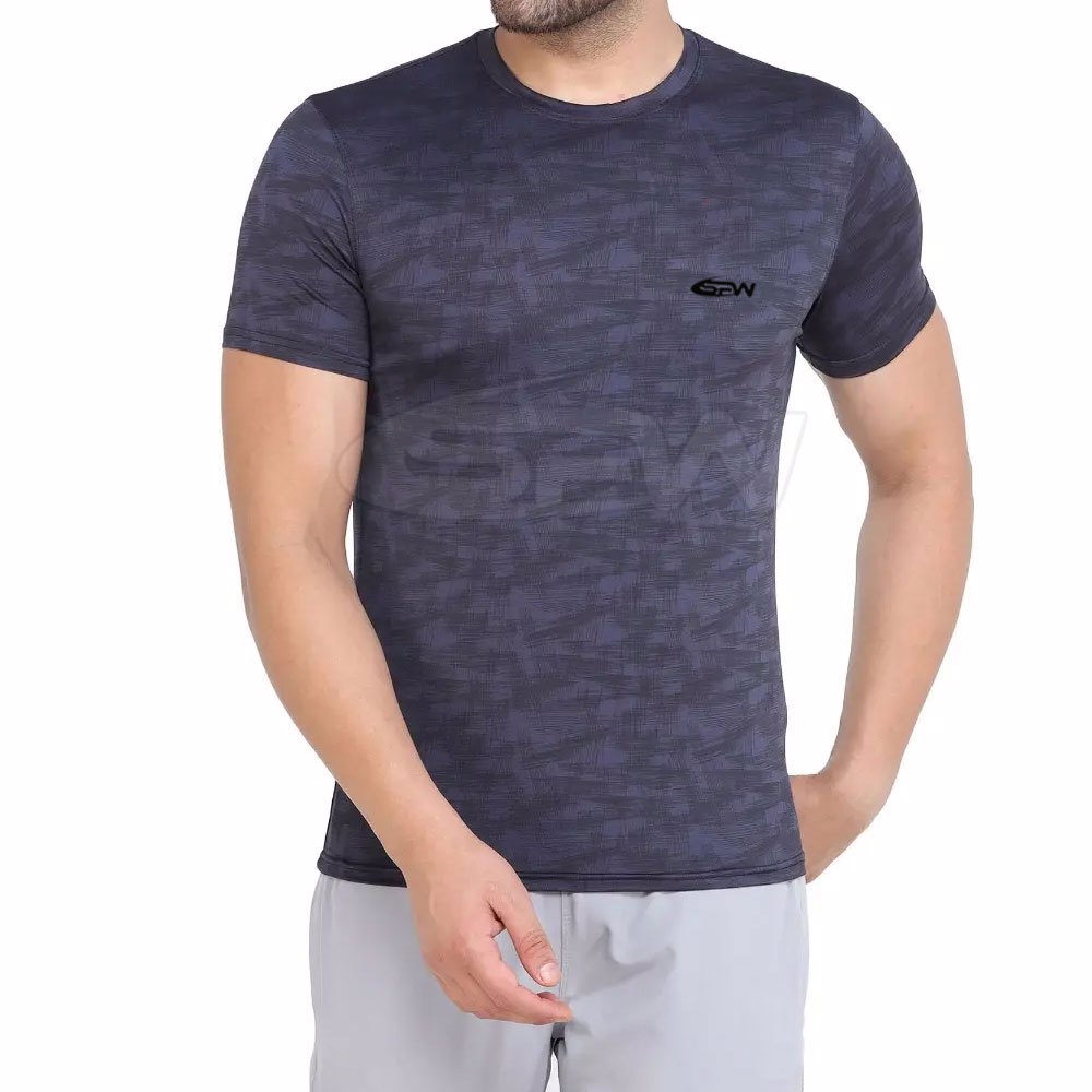 Best selling Slim Fit Gym Workout Short Sleeve Shirts Men′s Running Active T-Shirts  - view 3