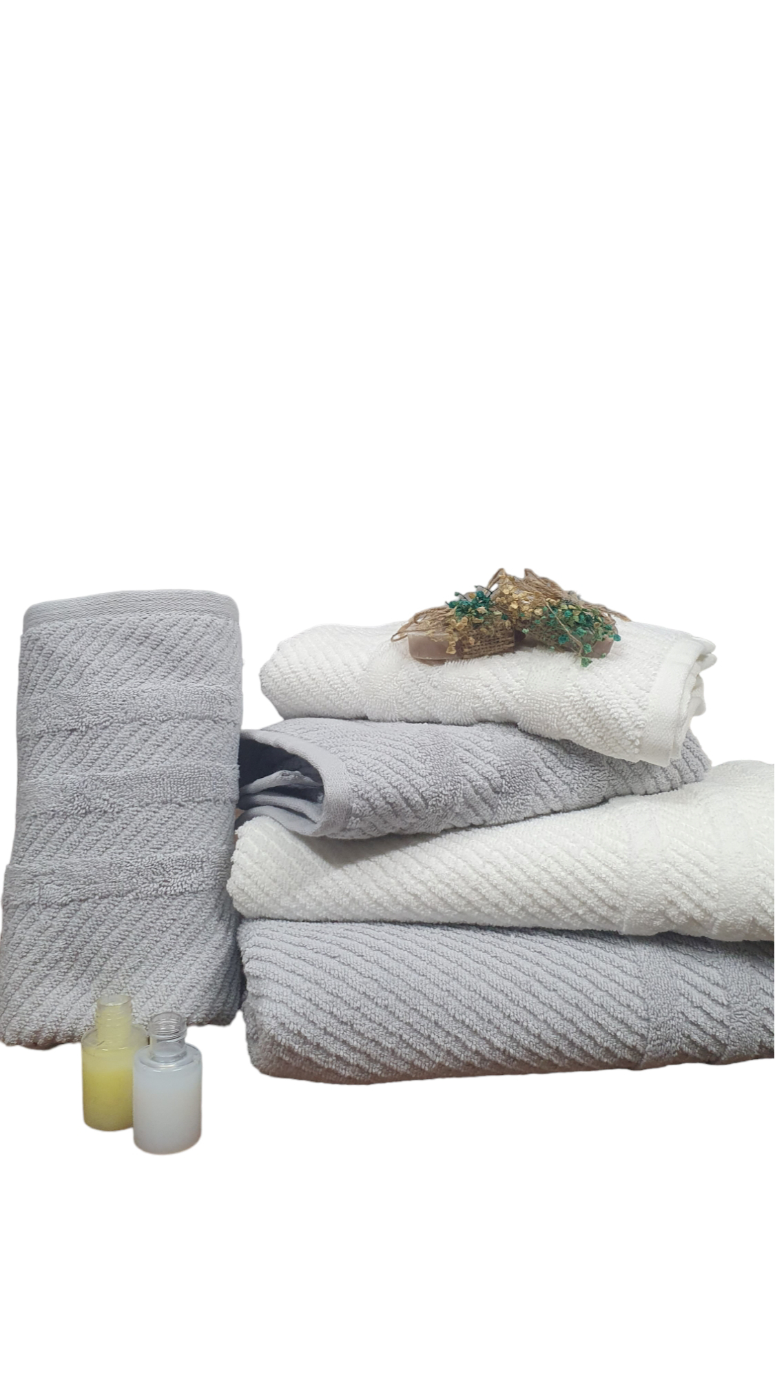 Jacquard 3 Row Border Hand & Face Towel 50x90 cm - view 2