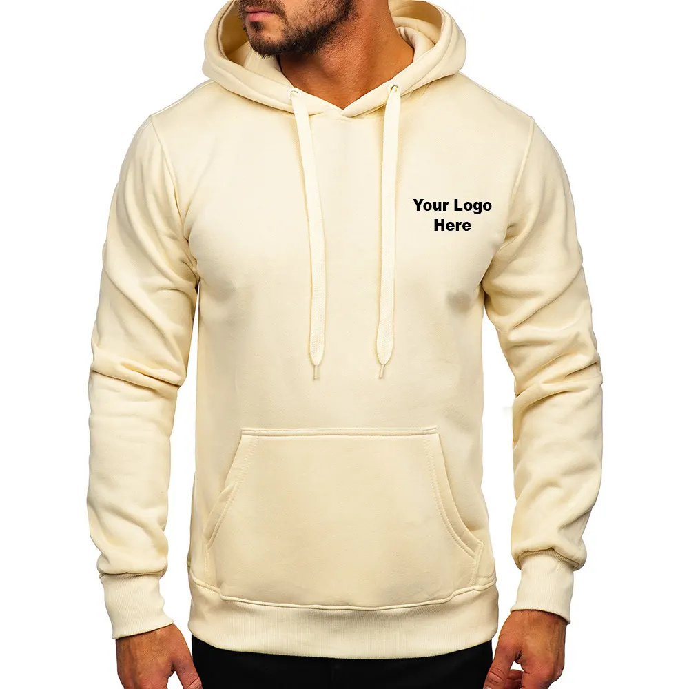 High Quality Men Gym Hoodie Sustainable Comfortable Hoodie Solid Embroidered Bulk Hoodies - view 2